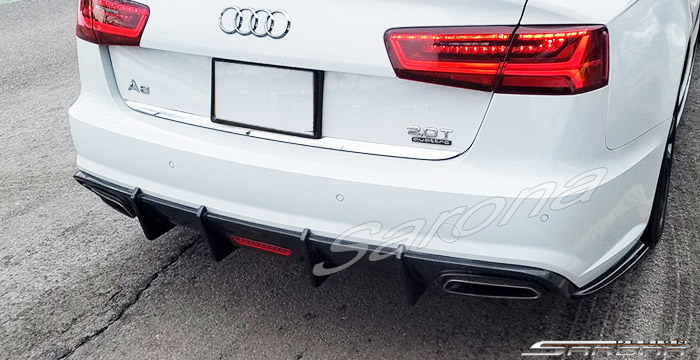 Custom Audi A6  Sedan Rear Lip/Diffuser (2016 - 2018) - $375.00 (Part #AD-005-RA)